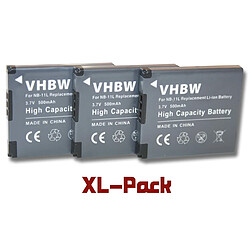 Vhbw 3 x Li-Ion batterie pour caméra Canon Digital Ixus 160, Ixus 165 comme NB-11L.