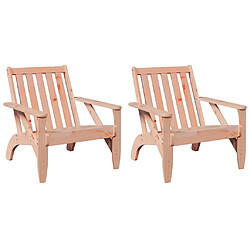 vidaXL Chaises de jardin adirondack 2 pcs 75x77x77 cm