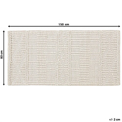 Beliani Tapis de laine beige clair 80 x 150 cm LAPSEKI