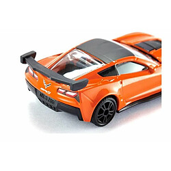 SIKU 1534, Chevrolet Corvette ZR1, Orange/Noir, Capot ouvrant, Véhicule-jouet pour enfants