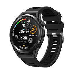 Bracelet en silicone bicolore, 22mm, noir pour votre Huawei Watch GT 3 (46mm)