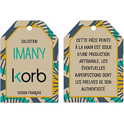 Avis Korb Assiette plate à motifs Imany (Lot de 6) jaune.