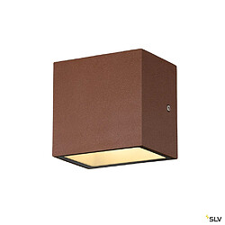 Applique extérieure SLV SITRA CUBE, rouille avec LED intégrée, 10W, 3000K, IP44 pas cher