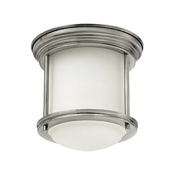 Elstead Lighting Plafonnier Salle de bains Hinkley Acier,verre opale gravé Nickel antique, verre opale