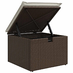 Acheter vidaXL Salon de jardin avec coussins 2pcs marron résine tressée acacia