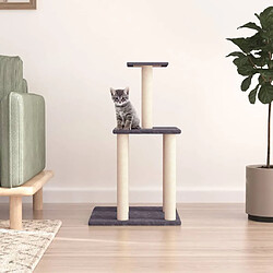 vidaXL Arbre à chat avec griffoirs en sisal gris foncé 85,5 cm