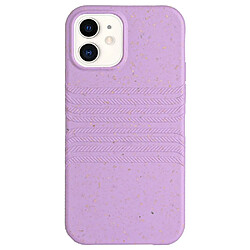 Coque en TPU + paille de blé entièrement biodégradable pour votre iPhone 11 6.1 pouces - violet