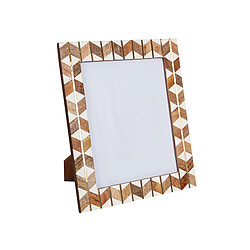 Cadre photo Romimex Marron Beige Bois Résine 20 x 25 x 1 cm