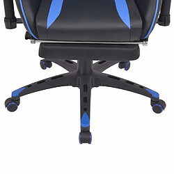 Maison Chic Chaise Gaming | Chaise de bureau Ergonomique Fauteuil inclinable avec repose-pied Bleu -GKD44804 pas cher