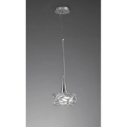 Luminaire Center Suspension O2 1 Ampoule E27 Large, chrome poli