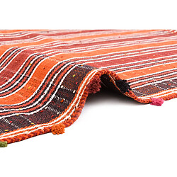 Vidal Tapis de laine 217x150 orange Jajim pas cher