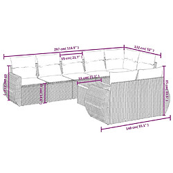 Avis Maison Chic Salon de jardin avec coussins 9 pcs | Ensemble de Table et chaises | Mobilier d'Extérieur beige résine tressée -GKD29783