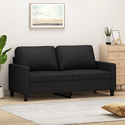 Maison Chic Canapé à 2 places,Sofa de Salon,Canapé droit Noir 140 cm Similicuir -GKD295554