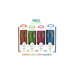 Jaym Câble USB vers Micro-USB 2.4A - 1,5 mètres - Collection POP - Vert pas cher