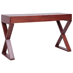 Acheter vidaXL Bureau d'ordinateur Marron 115x47x77 cm Bois d'acajou massif