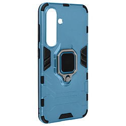 Avizar Coque pour Samsung Galaxy S24 Anneau Support Bi-matière Antichoc Bleu Clair