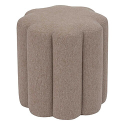 Atmosphera, Createur D'Interieur Pouf design floral en tissu - Beige