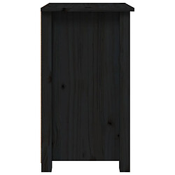 Maison Chic Table de chevet - Table de Nuit Noir 40x35x61,5 cm Bois de pin massif pas cher