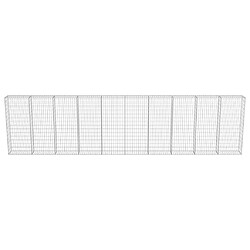 Avis vidaXL Mur à gabion avec couvercles Acier galvanisé 600x30x150 cm