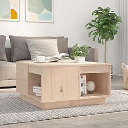 ComfortXL Table Basse 60x61x32,5 Cm Bois Massif De Pin