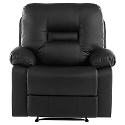 Beliani Fauteuil Cuir PU Noir BERGEN pas cher