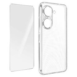 Avizar Coque pour Asus Zenfone 10 et Zenfone 9 et Film Verre Trempé 9H transparent