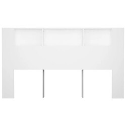 Avis vidaXL Armoire de tête de lit Blanc 180x18,5x104,5 cm