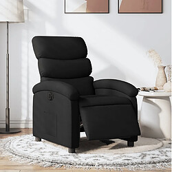 vidaXL Fauteuil inclinable électrique Noir Tissu