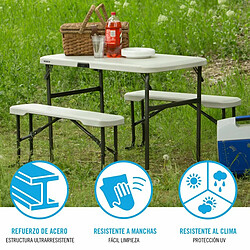 Acheter Table Piable Lifetime Crème 106,5 x 73,5 x 61 cm Acier Plastique