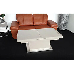 Inside 75 Table basse relevable extensible JET SET blanc brillant pas cher