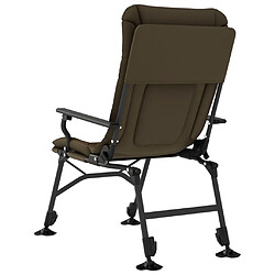 Acheter vidaXL Chaise de pêche avec accoudoir pliable taupe