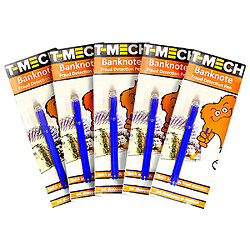 T-Mech - 5 Stylos Détecteur de Faux Billets