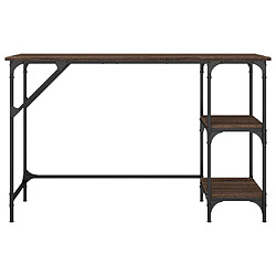 Maison Chic Bureau,Table de travail,bureau de travail pour chambre chêne marron 120x50x75 cm métal et bois d'ingénierie -GKD18779 pas cher