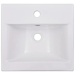 Avis vidaXL Lavabo encastré 42 x 39 x 18 cm Céramique Blanc