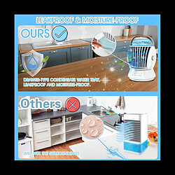 Ventilateur de Climatiseur Portable Ventilateur de Refroidisseur d'Air Ventilateur de Bureau Refroidisseur Évaporatif Électrique avec Fonction Humidificateur pour Intérieur