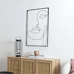 The Home Deco Factory Tableau filaire en métal Visage 60 x 90 cm.