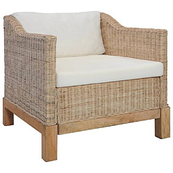 Maison Chic Fauteuil relax,Chair avec coussins Rotin naturel -MN49352