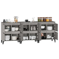 Acheter vidaXL Buffets 3 pcs sonoma gris 60x35x70 cm bois d'ingénierie