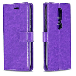 Wewoo Housse Coque Etui à rabat horizontal pour Nokia 4.2 Crazy Horse Texture avec supportfentes cartesportefeuille et cadre photo Violet