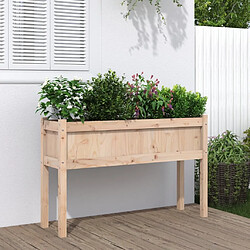 Maison Chic Jardinière,Bac à fleurs - pot de fleurs avec pieds 110x31x70 cm bois de pin massif -GKD79648