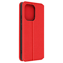 Avizar Étui pour Xiaomi Redmi Note 13 4G Porte-carte Support Vidéo Rouge