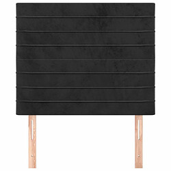 Avis Maison Chic Lot de 2 Têtes de lit design pour chambre - Décoration de lit Noir 100x5x78/88 cm Velours -MN38557