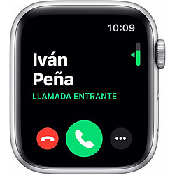 Apple Watch Serie 5 GPS, Boîtier 40mm Aluminium Argent et bracelet sportif blanc · Reconditionné pas cher