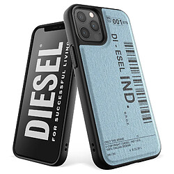 Diesel Coque pour iPhone 12 et 12 Pro Anti-chutes Dénim Imprimé Code-barres Bleu pas cher