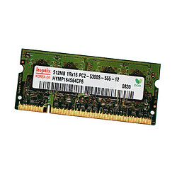 512Mo RAM PC Portable SODIMM HYNIX HYMP164S64CP6-Y5 AB-C DDR2 PC2-5300S 667MHz - Occasion