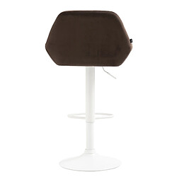 Non Tabouret de bar Braga velours blanc pas cher