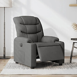 Maison Chic Fauteuil Relax pour salon, Fauteuil inclinable électrique Gris foncé Tissu -GKD87978