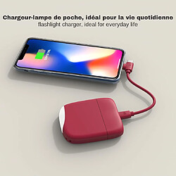 SANAG - Ice-Powerbank - Batterie Externe 5000 Mah Avec Lumière Tactile Intégrée Adaptée À Tous Les Smartphone Iphone,Samsung,Huawei,Xiaomi,Lg,Tablette En Plastique Recyclé Certifié Grs - Rouge