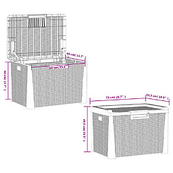 vidaXL Boîte de rangement de jardin anthracite 125 L PP pas cher