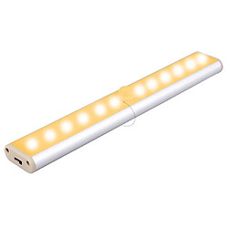 Wewoo 2W 12 LED blanc chaud écran large Intelligent Capteur de corps humain Lumière Cabinet de couloirVersion de charge USB